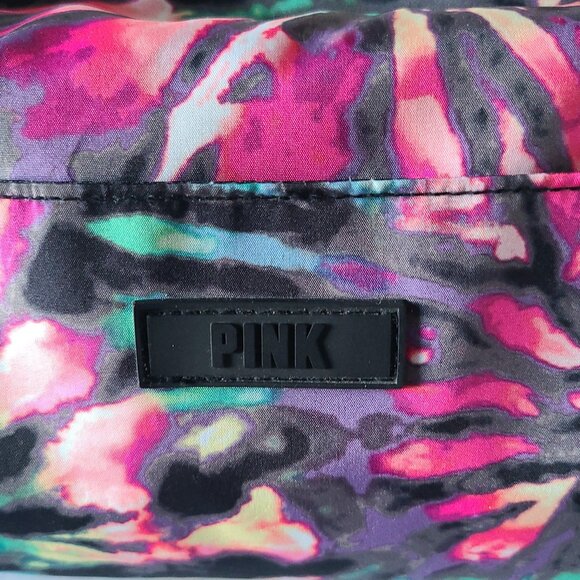 VICTORIA'S SECRET PINK - BLACK TIE DYE- RAINBOW DUFFLE BAG /GYM/ TRAVEL NWOT - Picture 2 of 11